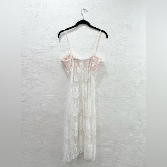For Love & Lemons X Jamie King La Bella Midi Dress White Lace - Picture 5 of 6